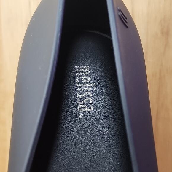 MELISSA SHOES PUZZLE BLACK OPEN-TOE SLIP ON PLATFORM LOAFERS SIZE 40 SCENTED - Picture 14 of 16